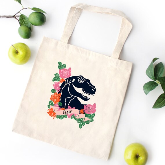 dinosaur tote bag
