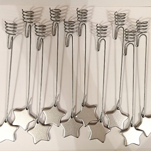 10x Christmas Tree Candle holder Silver Pendulum candle holder vintage Balance Candlestick Danish Scandinavian German Swedish with star