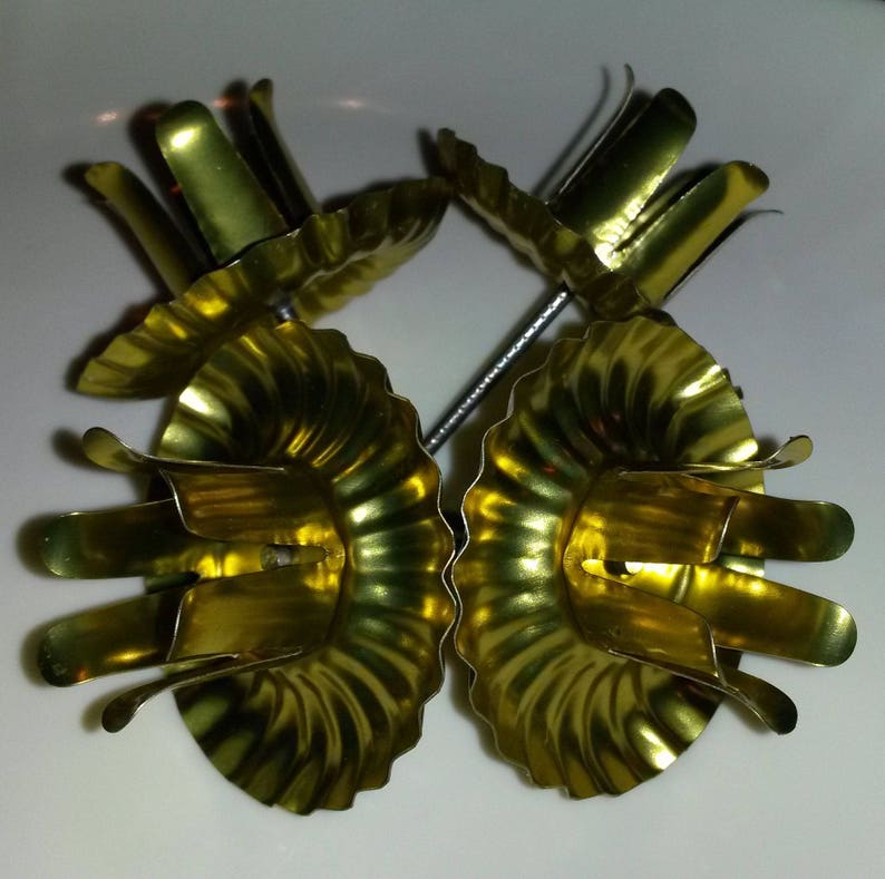 4 Pcs Gold Christmas Metal Candle Holder for Advent Wreath Etsy