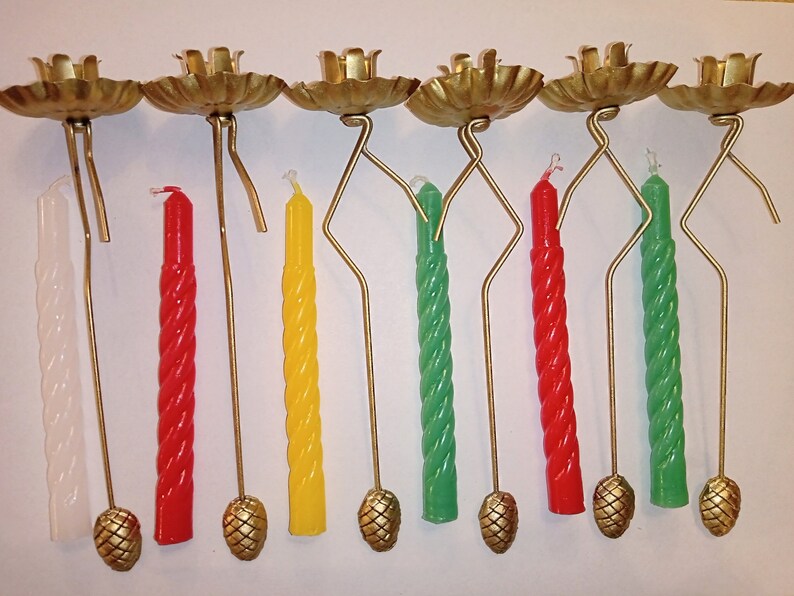 6 Gold Christmas Tree Candle Holder 6x Christmas Tree - Etsy
