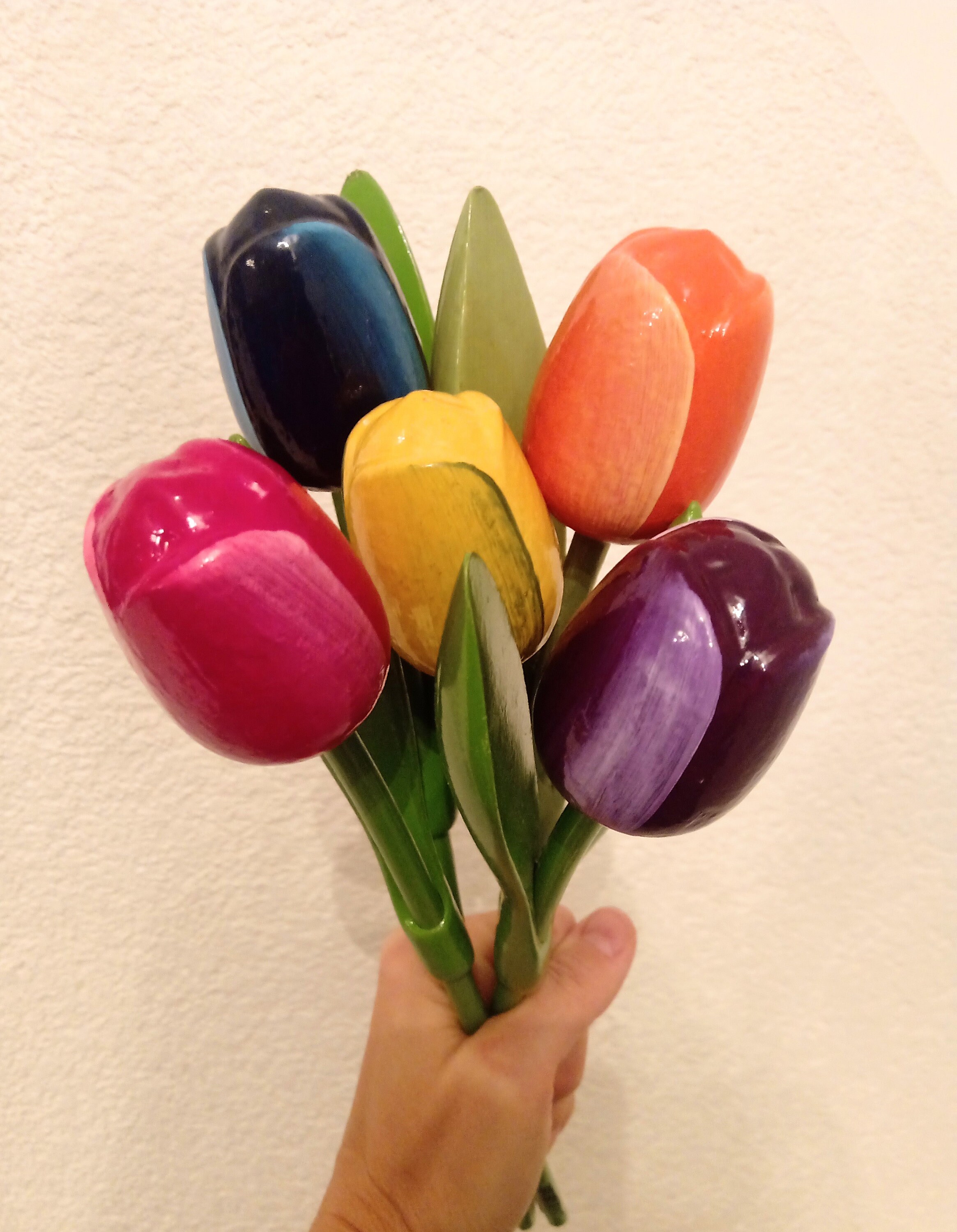 5x Wood Tulips Wooden Tulips 13.3'' 34cm Spring Etsy Canada