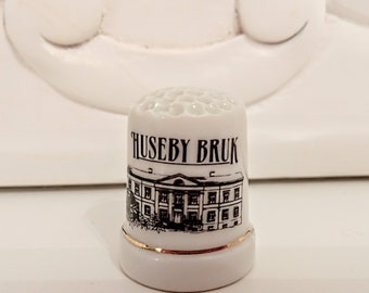 Vintage sueco dedal porcelana Huseby Bruk Suecia regalo del día de la madre abuela única hallazgo raro