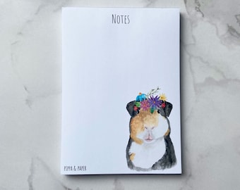 Guine Pig Notepad, Guinea Pig Notebook, Animal Jotter pad, Guinea Pig Jotter pad, Animal Notebook, Stationary, A6 notepad, Jotter