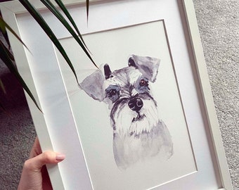 Pet Portrait, Custom watercolour pet painting, Dog Painting, Pet Painting