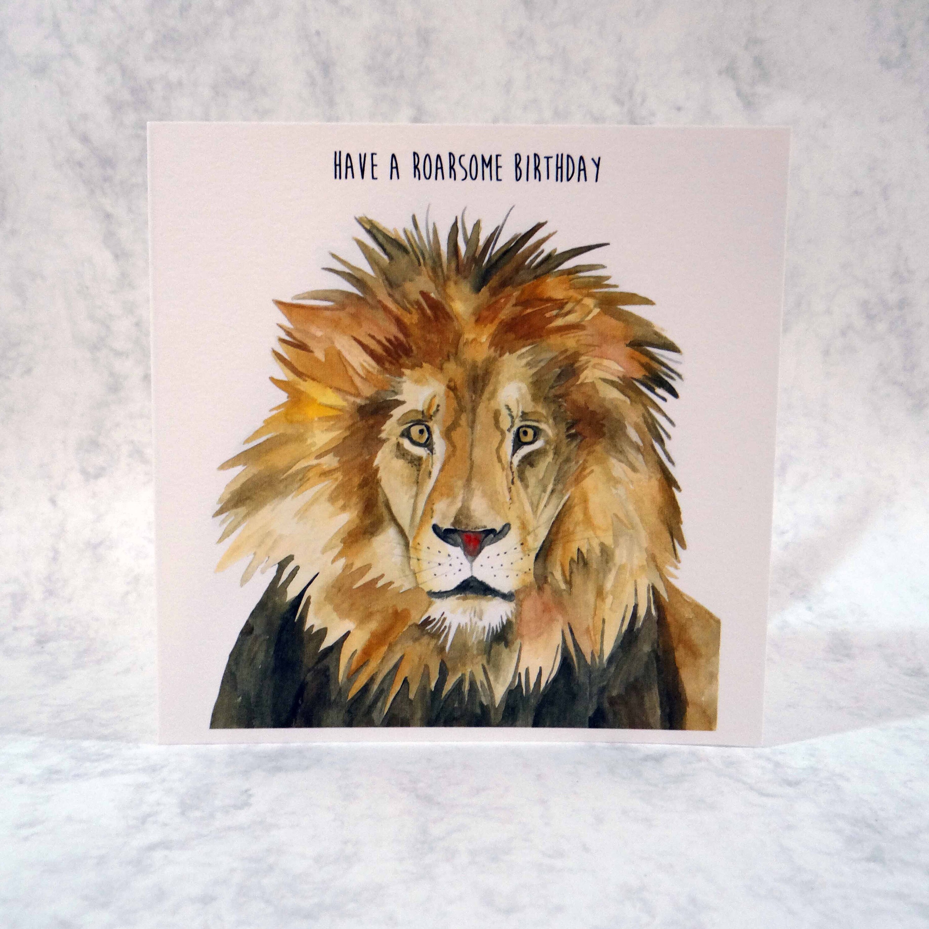 Lion Birthday Card Roarsome Birthday Card Card for son -  Portugal