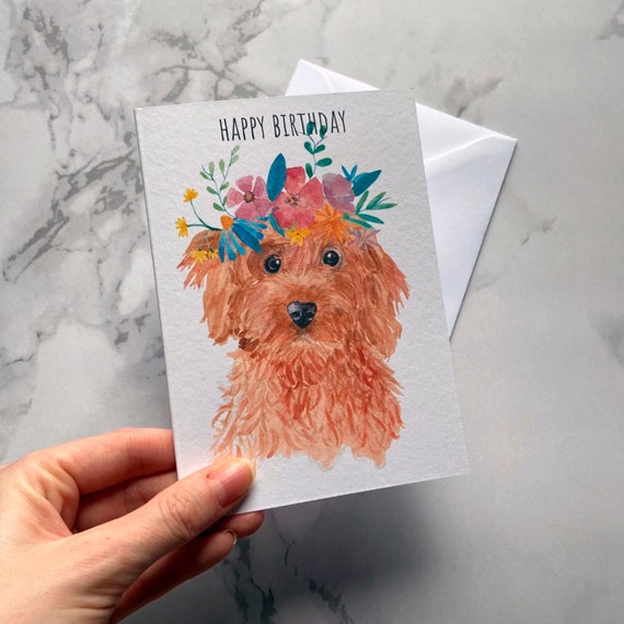 Birthday card for dog lover Puppy Birthday Card Dog Card Dog Birthday ...