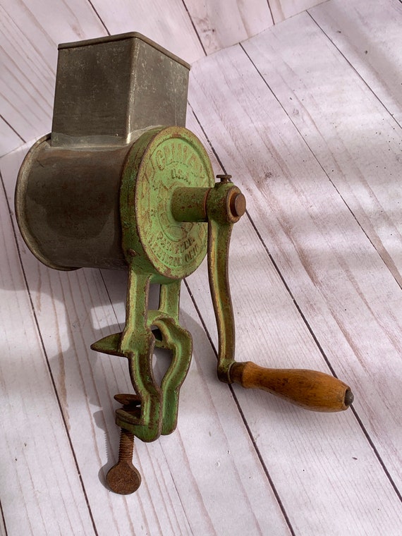 Vintage Climax Meat Grinder Food Shredder Grater, Primitive Rustic