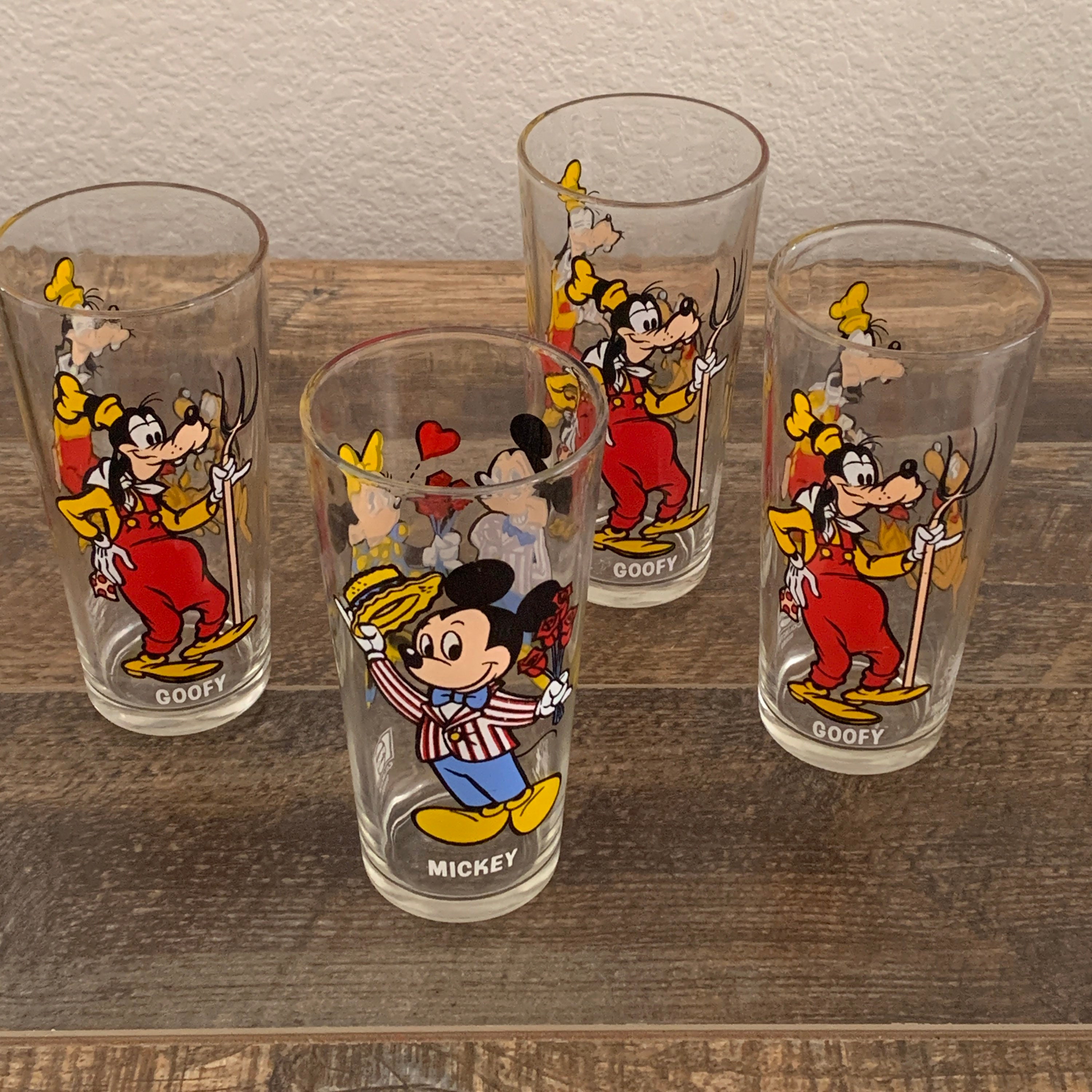 Vintage 1978 Disney Pluto Pepsi Tumbler Glass With Happy Birthday Mickey Mouse Vintage 1978 Disney Pluto Pepsi Tumbler Glass With Happy Birthday Mickey Mouse