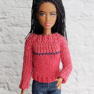 Barbie doll sweater red image 1