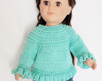 18" Doll Sweater - color light green