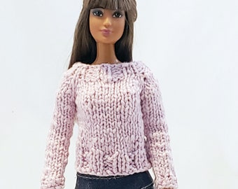 Barbie Doll Size Sweater - Lilac