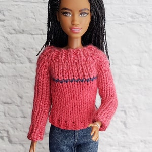 Barbie doll sweater red image 4