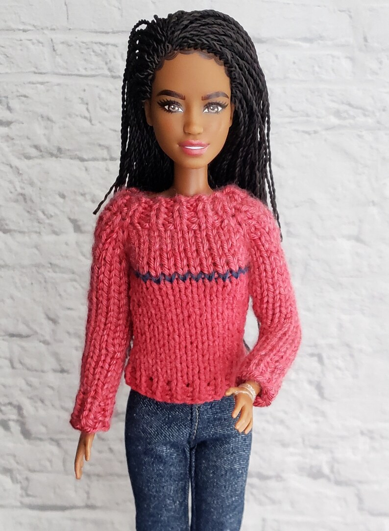 Barbie doll sweater red image 4