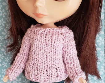 Blythe Doll - knit sweater, light lilac