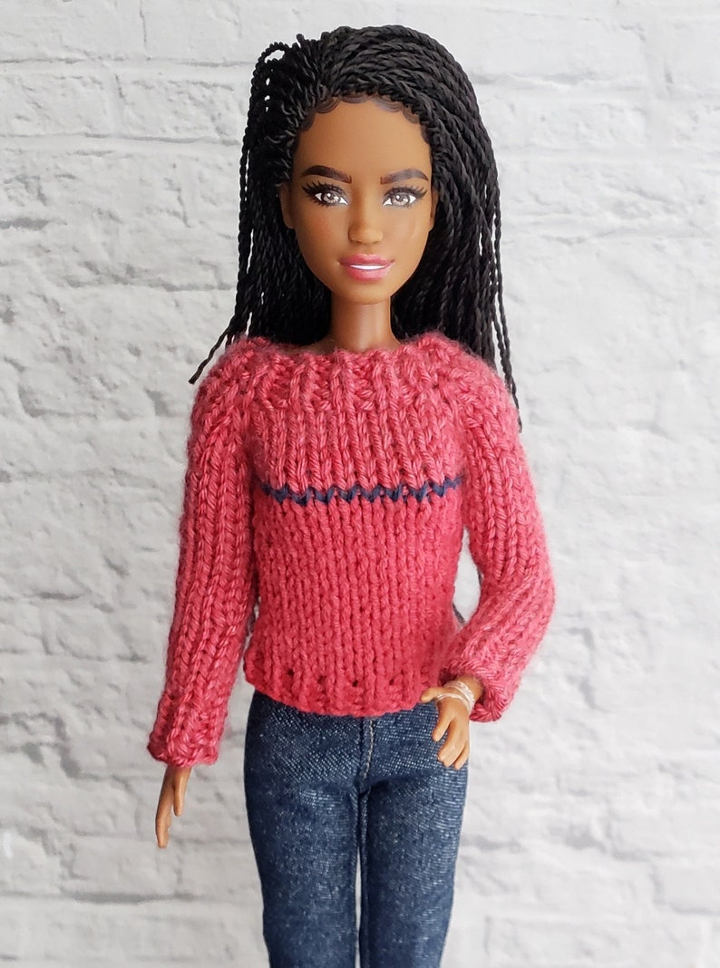 Barbie doll sweater red image 1