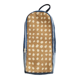 Knitting Crochet Needle Case - gold/blue
