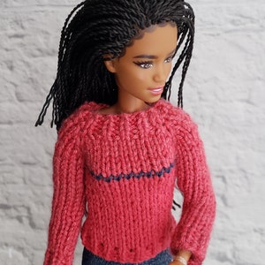 Barbie doll sweater red image 2