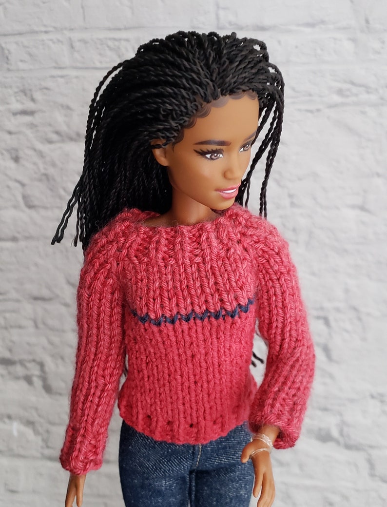 Barbie doll sweater red image 2