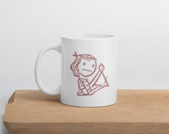 Triangle Girl - White glossy mug