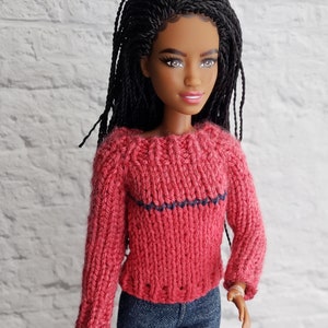 Barbie doll sweater red image 3