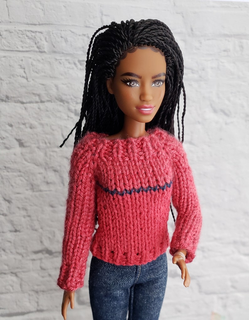 Barbie doll sweater red image 3
