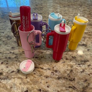 Mini Tumbler Keychain: PLA Chapstick & Pill Holder