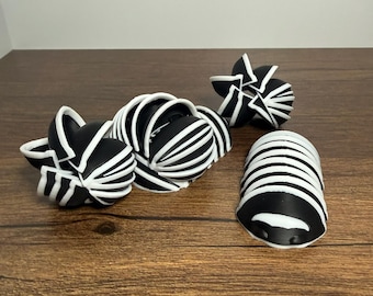 Zebra Isopod Fidget Toy Roly-Poly Bug That Rolls Up
