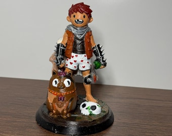 Dungeon Crawler Carl & Donut Figurine - Hand Painted or DIY Paint Kit