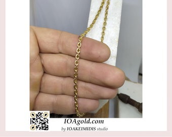 Handmade chunky chain made by solid gold since 1970s