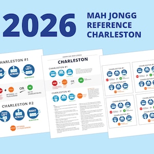 American Mahjong Charleston Cheatsheet: Printable Tracker (PDF & JPEG Download, 4-on-Page)