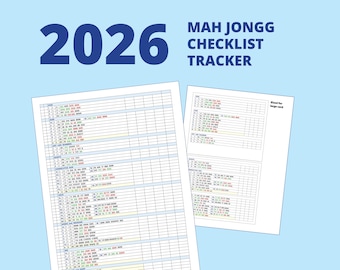 2026 Hands Completed Checklist Chart - 3 sizes included - Reference materials