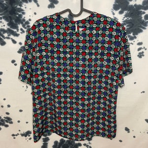 Vintage Renaissance Sportswear Petite Swirl Pattern Blouse