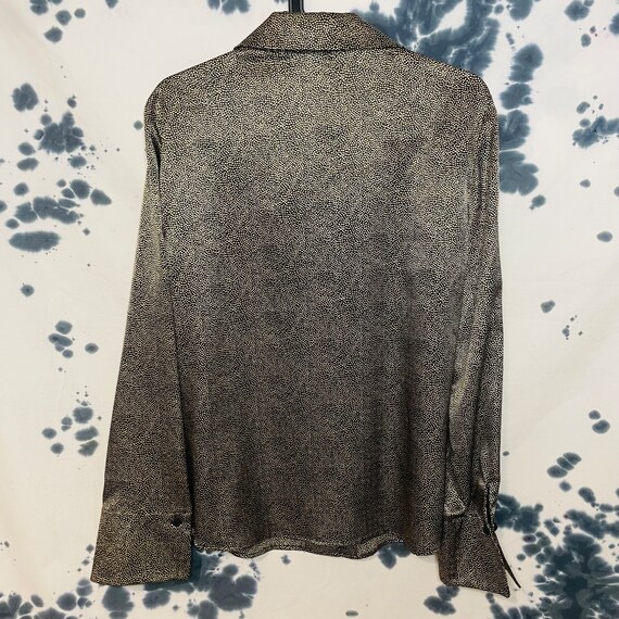 Vintage Kasper Small Dots Pattern Button Up Blouse - image 3