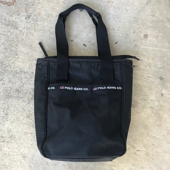 Polo Jeans Co. Black Nylon Tote - Etsy 