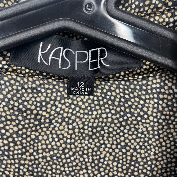 Vintage Kasper Small Dots Pattern Button Up Blouse - image 6