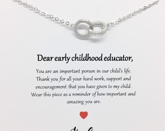 Teacher Gifts Teacher Personalized Gift Teacher Necklace Etsy