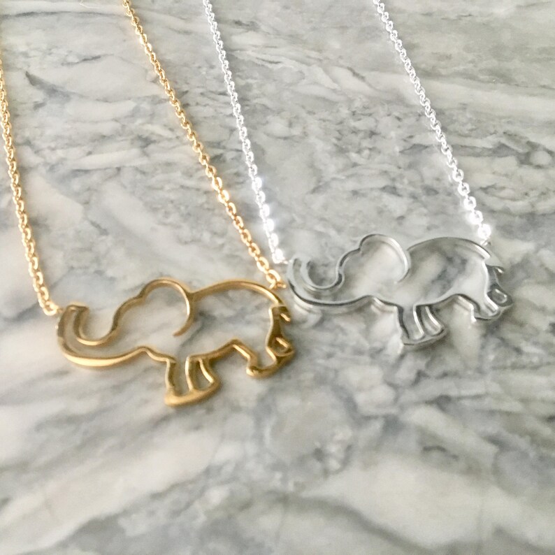 Elephant Necklace Gift for Her Elephant Friendship Etsy