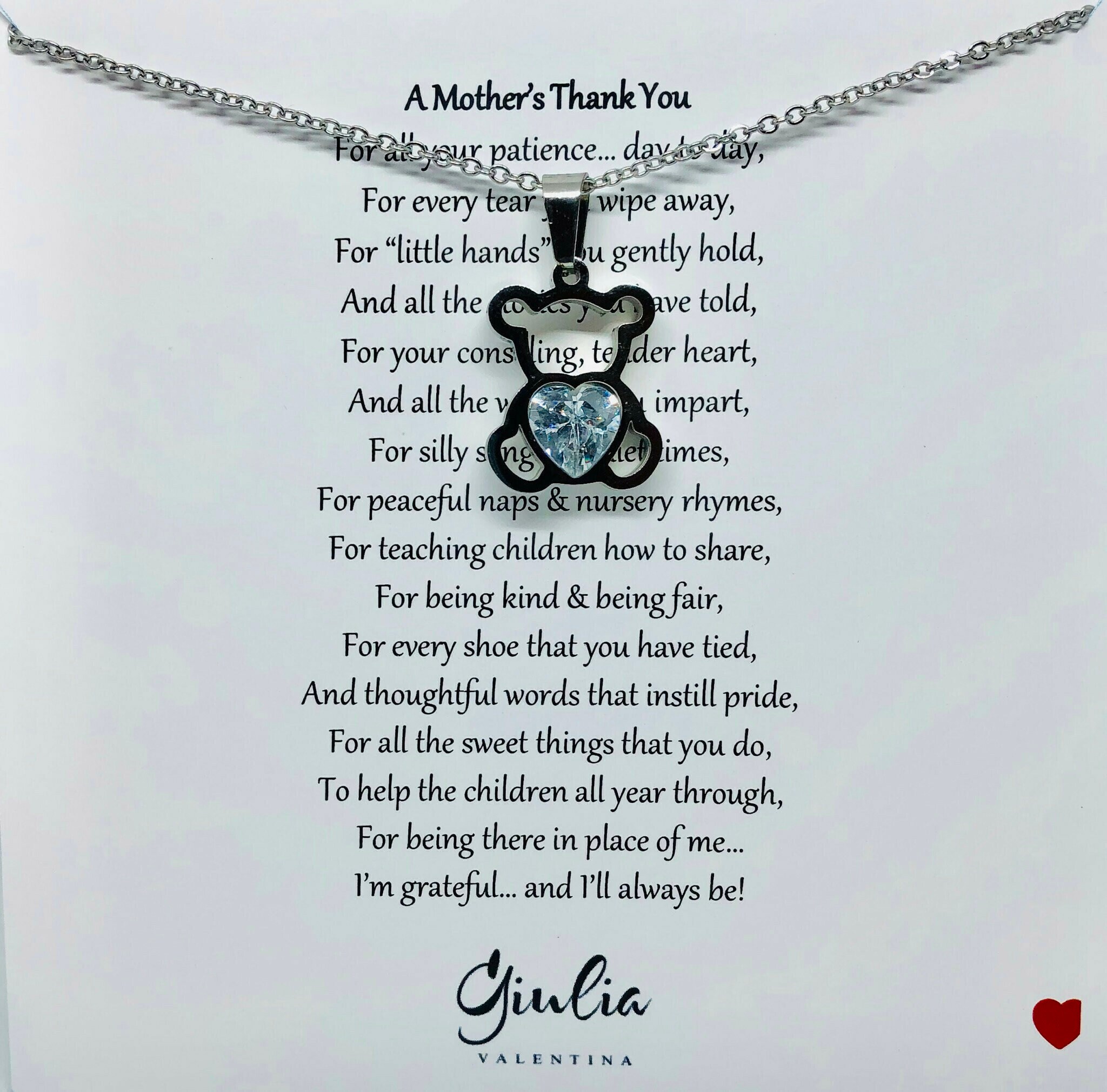 Daycare Teacher Gifts Daycare Provider Gifts Early Childhood Educators Gift Teacher Necklace Provider Gift Daycare Teacher Gif