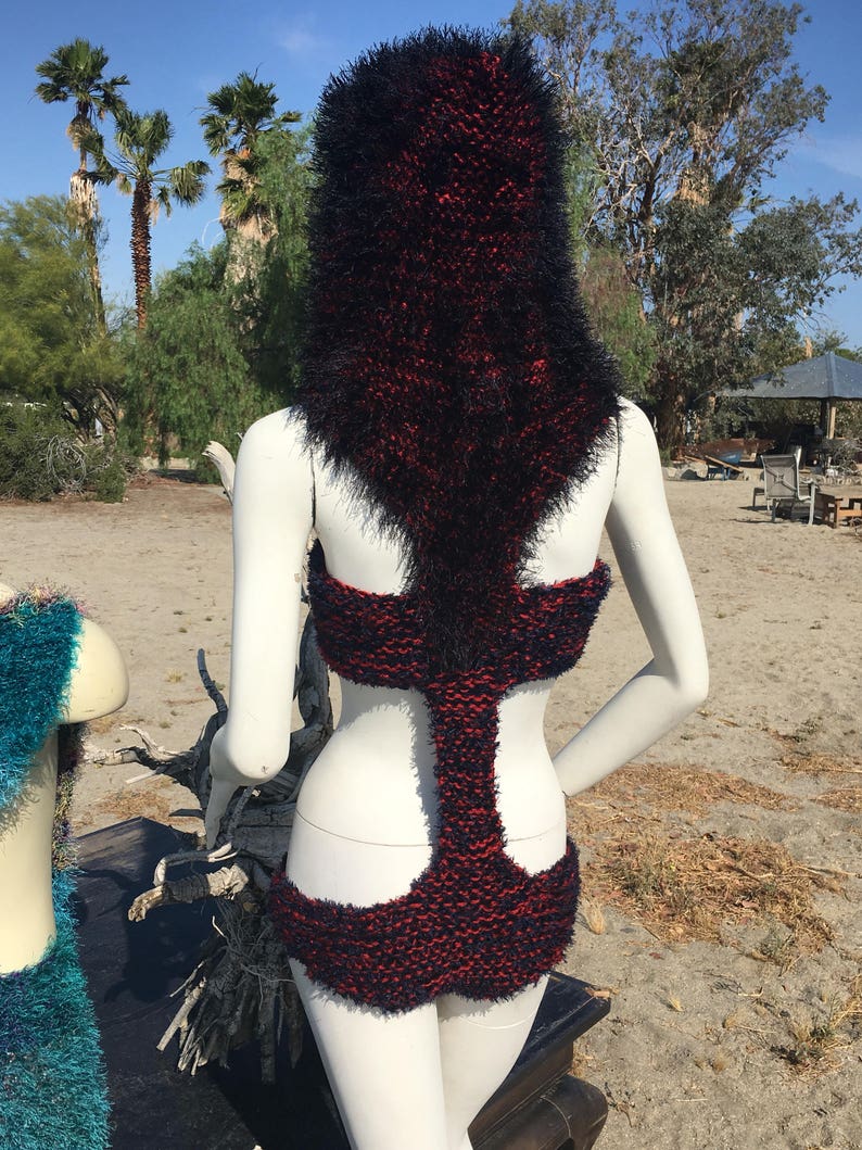Lady Ninja Custom created Mono Kini Hand Knit Grounded By Gia