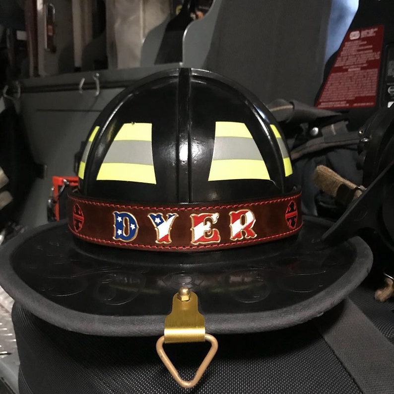 Brown Firefighter Helmet Band Etsy