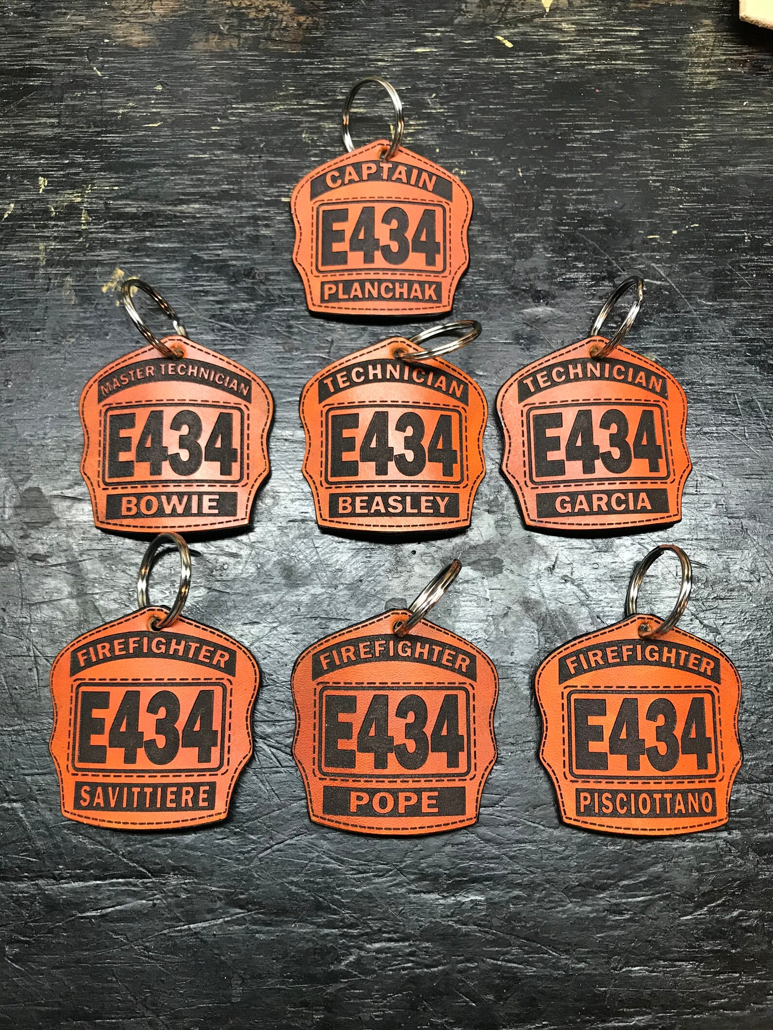 Fire Helmet Shield Keychain Stained Etsy