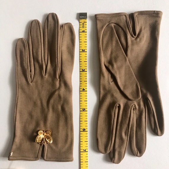 Vintage Kay Fuchs Gloves w Gold Butterfly Rare NWT - image 1