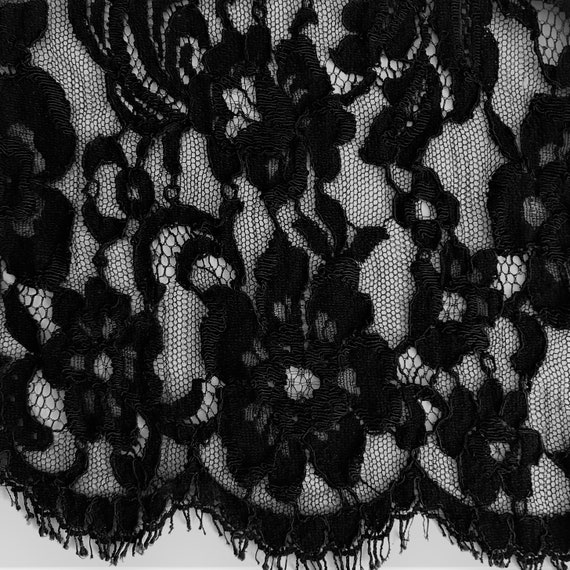 Vintage Jessica McClintock Lace Black Dress - image 7