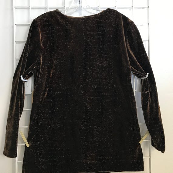 Vintage BRIGGS NY New York Sparkle Velvet Top Brown - Etsy Israel