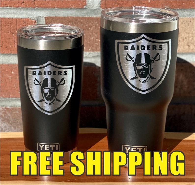 Las Vegas Raiders Custom Powder Coated YETI Tumbler | Etsy