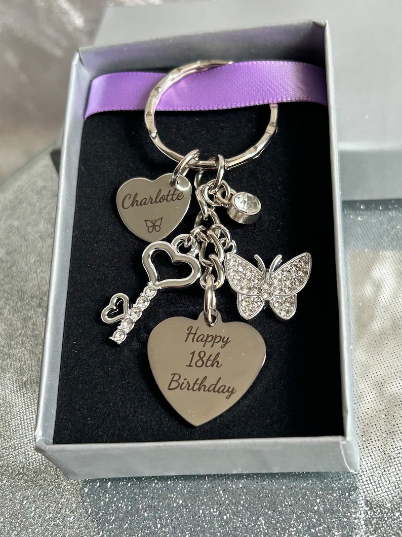 13th 14th 15th 16th 17th 18th 21st Personalised Birthday Keyring, Any ...
