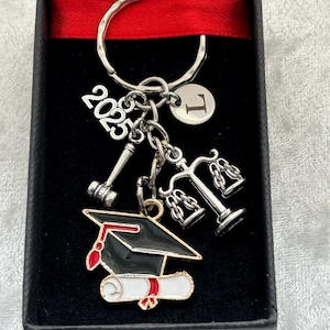 Law Graduation Gift 2025 Mortar Board Scroll Gavel Scales Keyring, Usher Gift ,Police Gift ,Solicitor Graduation Gift ,Lawyer Gift, Initial