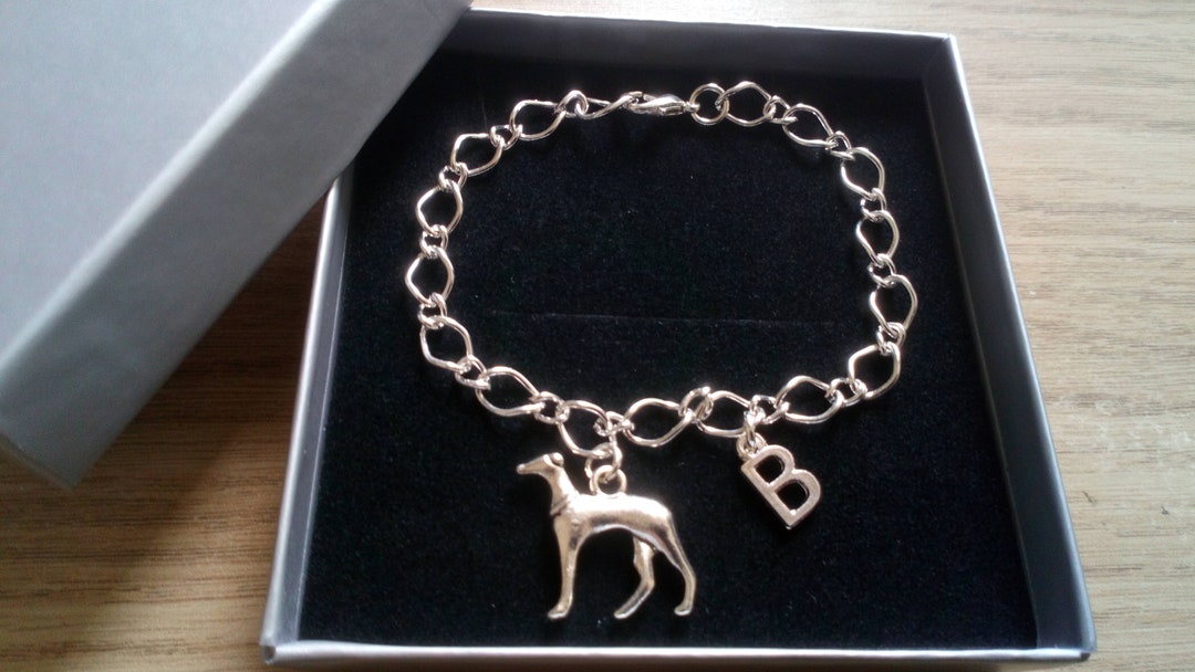 Greyhound Mother & Son Figaro Charm Bracelet Greyhound Charm Etsy