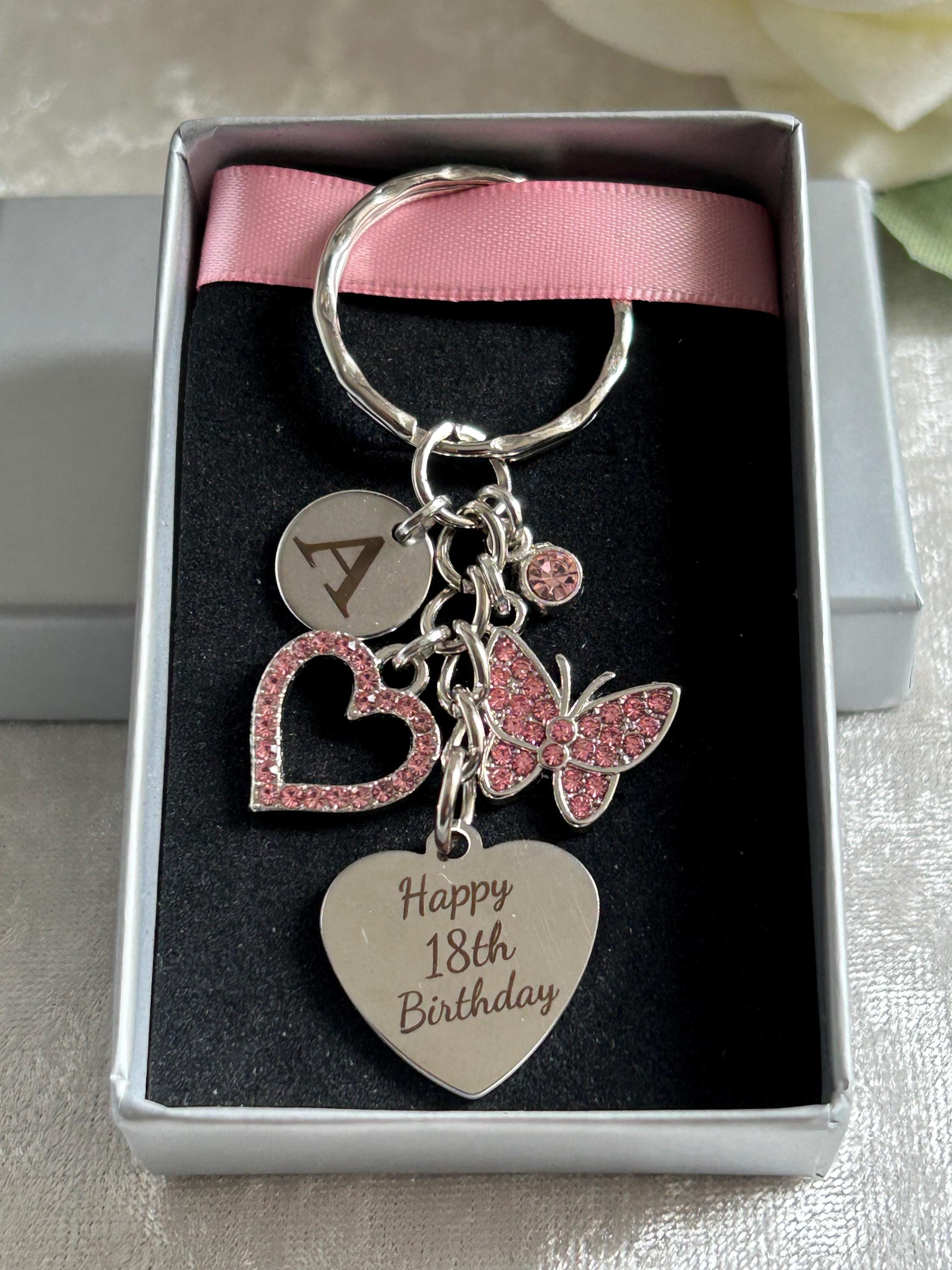 Personalised Birthday Keyring, Any Age Keyring Personalised With a ...