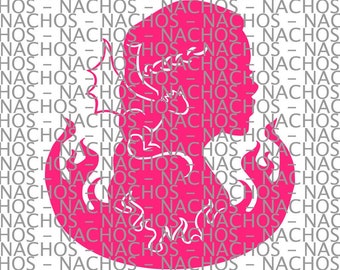 Khaleesi Dragon Silhouette Vinyl Decal SVG HTV Digital File